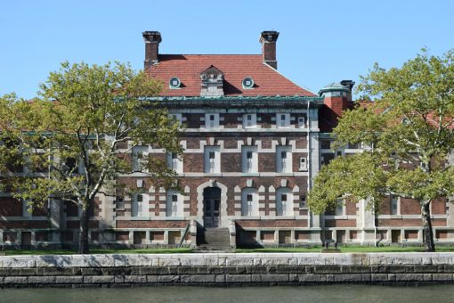 One of the hospital buildings on Ellis Island in New Jersey. U.S. Mint photo by Sharon McPike.