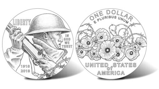 2018 World War I American Veterans Centennial Silver Dollar Designs