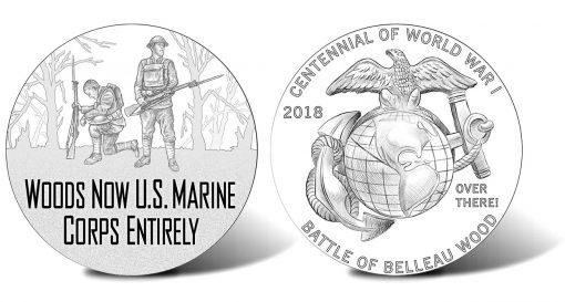 2018 World War I Centennial Marine Corps Silver Medal Designs