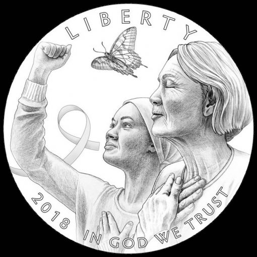 Obverse Design for 2018 Breast Cancer Awareness Commemorative Coins