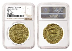 NGC Grades Rare 1695 Royal 8 Escudos