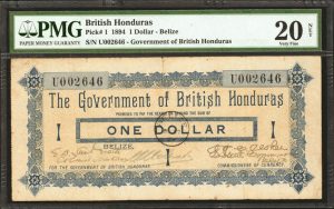Stack's Bowers to Auction 1894 British Honduras One Dollar Note