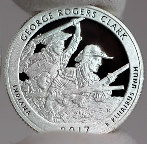 2017-S Silver Proof George Rogers Clark Quarter - Reverse,a