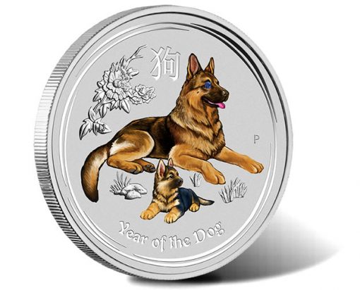 Australian Lunar Series II Year of the Dog 2018 1 Kilo Silver Gemstone Edition