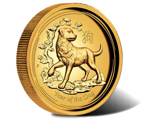 Australian Lunar Series II Year of the Dog 2018 1oz Gold Proof High Relief Coin