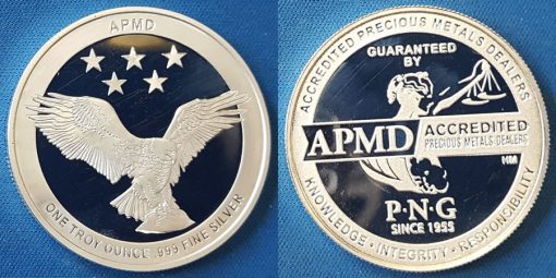 PNG APMD 1oz .999 silver round