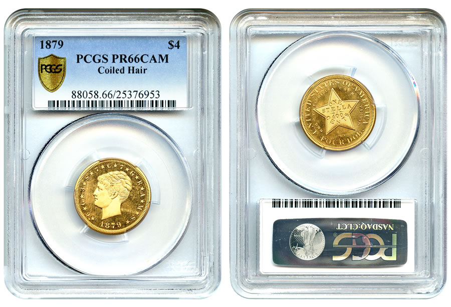 $4 Gold Stella (1879 - 1880) - Great American Coins Inc.