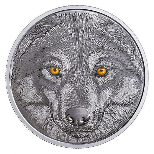 Canadian 2017 $15 Wolf Coin - glow-in-dark