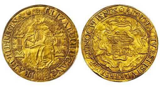 GREAT BRITAIN. Sovereign, ND (1584-86). Elizabeth I (1558-1603). PCGS AU-58 Secure Holder