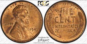 PCGS-Graded 1943 Bronze Lincoln Cent Sold For $1+ Million