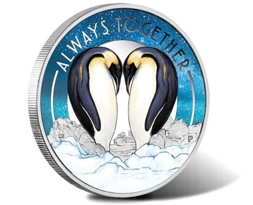 2018 Always Together - Penguins 1-2oz Silver Proof Coin