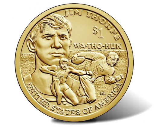 2018 Native American $1 Coin - Jim Thorpe Reverse