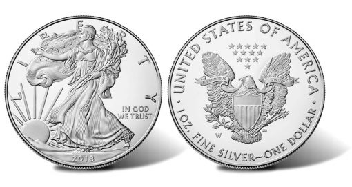 2017-W Proof American Silver Eagle - Images of Obverse and Reverse