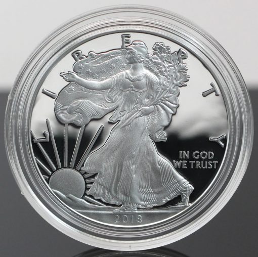 2018-W Proof American Silver Eagle - Photo of Obverse, close