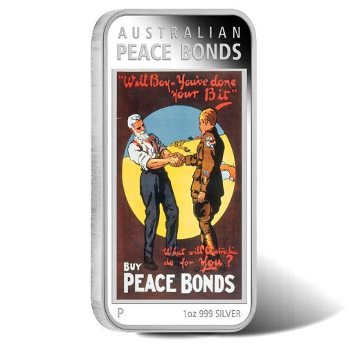 2018 WWI Poster Series - Peace Bonds 1oz Silver Proof Coin