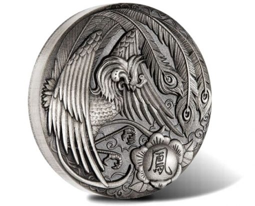 Phoenix 2018 2oz Silver Antiqued Rimless Coin