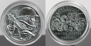 2018 WWI Centennial Silver Dollar First-Day Sales