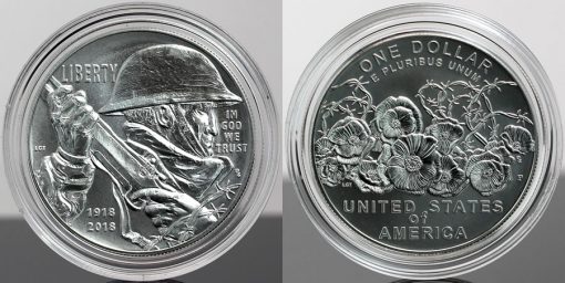 Photo of 2018-P Uncirculated World War I Centennial Silver Dollar