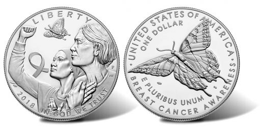 2018-P Proof Breast Cancer Awareness Silver Dollar