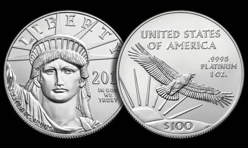 American Platinum Eagle Bullion Coin - obverse and reverse