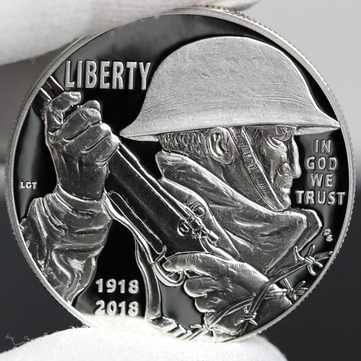 Photo of 2018-P Proof World War I Centennial Silver Dollar - Obverse-b