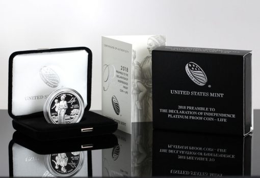 Photo of 2018-W Proof American Platinum Eagle, Certificate and Case