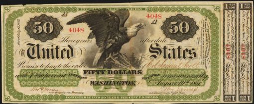 1861 $50 Interest Bearing Note