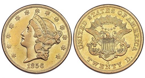 1856-O Liberty Double Eagle, XF Details