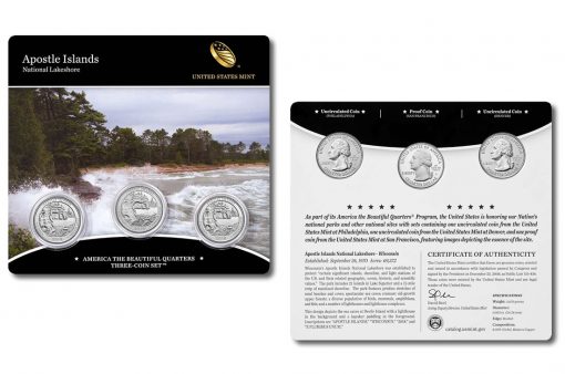 2018 Apostle Islands National Lakeshore Quarter Three-Coin Set