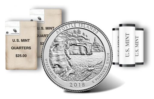Apostle Islands National Lakeshore quarter, rolls and bags