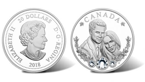 2018 $20 Royal Wedding of Prince Harry and Meghan Markle 1oz. Silver Coin
