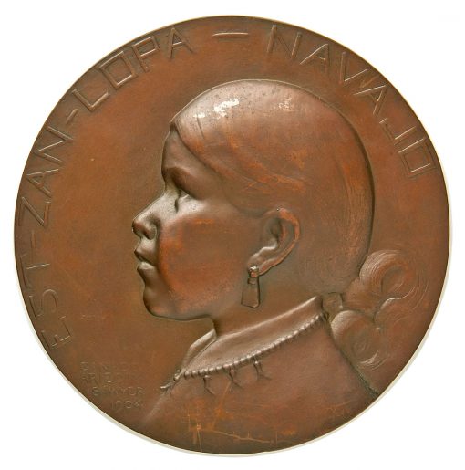 1904 Sawyer Bronze Galvano - Navajo Indian EST-ZAN-LOPA