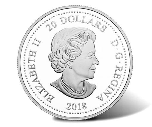 2018 $20 150th Anniversary of the RASC Silver Coin - Obverse