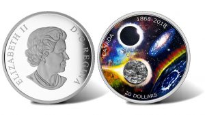Canadian 2018 $20 Silver Coin Includes Meteorite Fragment