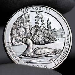 Photo of 2018-D Uncirculated Voyageurs National Park Quarter - Reverse