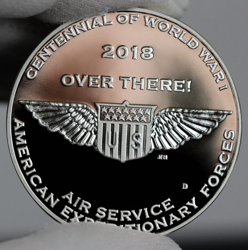 Photo of World War I Centennial 2018 Air Service Silver Medal - Reverse-a