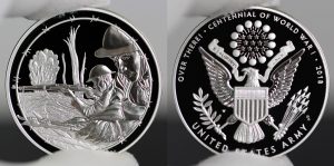 World War I Centennial 2018 Army Silver Medal Photos