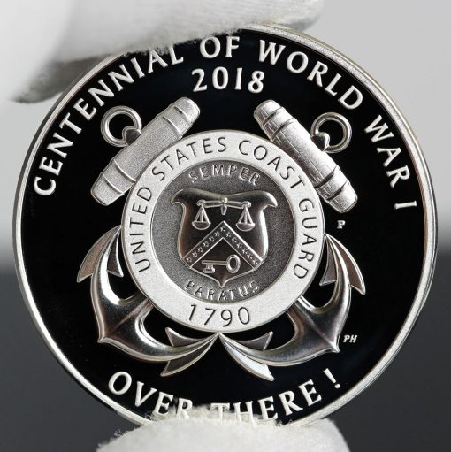 Photo of World War I Centennial 2018 Coast Guard Silver Medal - Reverse-a