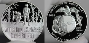 World War I Centennial 2018 Marine Corps Silver Medal Photos