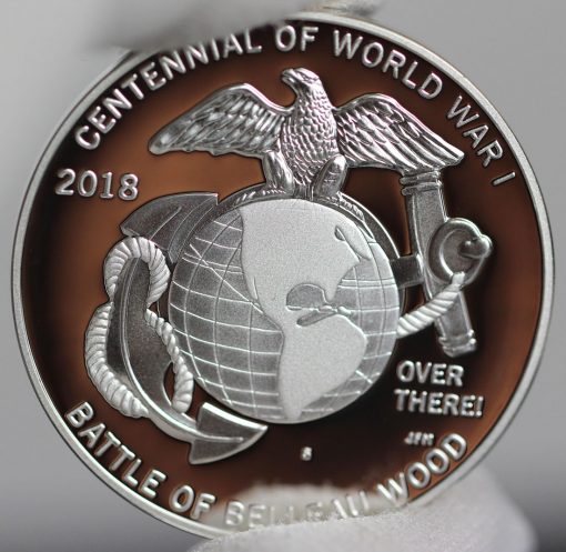 Photo of World War I Centennial 2018 Marine Corps Silver Medal - Reverse