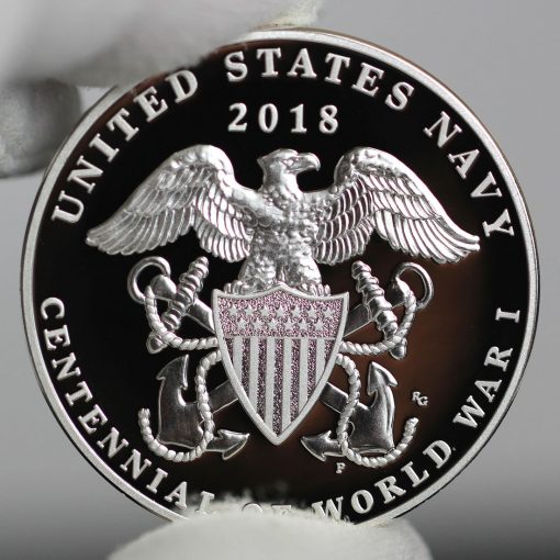 Photo of World War I Centennial 2018 Navy Silver Medal - Reverse