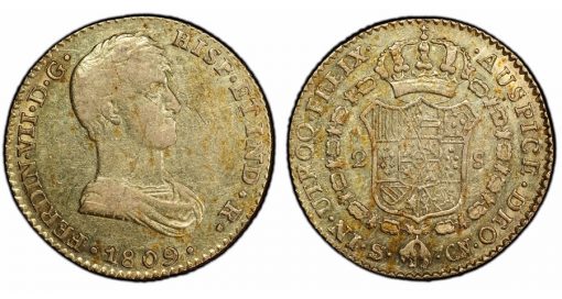 Spain 1809-S 2 Escudos