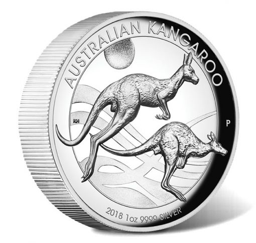 2018 $1 Australian Kangaroo 1oz Silver Proof High Relief Coin - Reverse
