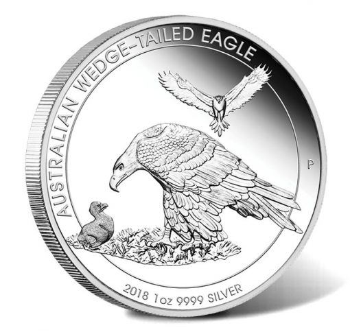 2018 $1 Australian Wedge-Tailed Eagle 1oz Silver Proof Coin - Reverse