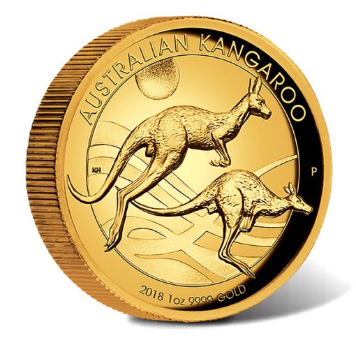 2018 $100 Australian Kangaroo 1oz Gold Proof High Relief Coin - Reverse