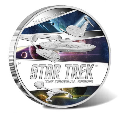 2018 $2 Star Trek: The Original Series Ships 2oz Silver Proof Coin - Reverse