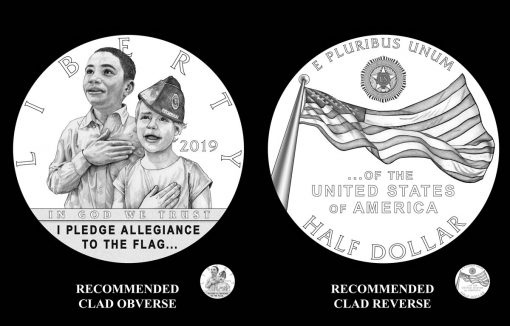 2019 American Legion 100th Anniversary Half Dollar Designs - Obverse and Reverse