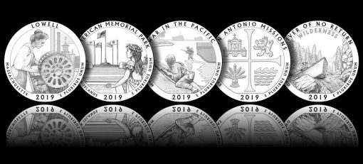 Designs for 2019 America the Beautiful Quarters and 5 oz Silver Coins