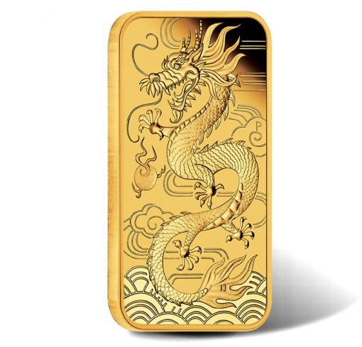 Dragon 2018 1oz Gold Proof Rectangular Coin