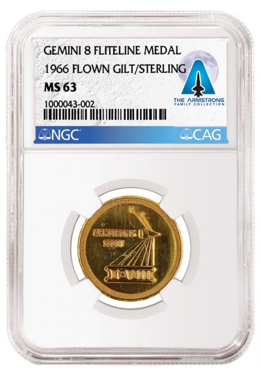 Gemini 8-Flown Gilt-Sterling Fliteline Medal